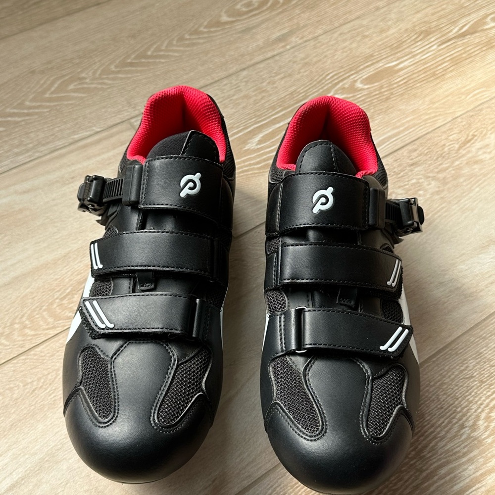 Peloton Black and Red Cycling Shoes